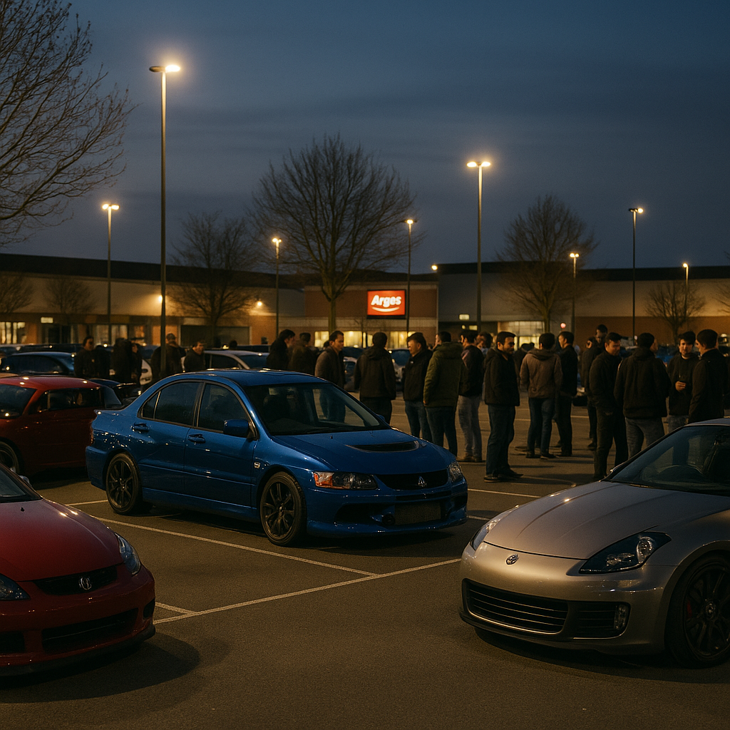 UK car meet showing enthusiasts learning how to start a car club