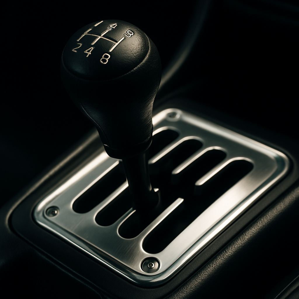 Six-speed manual gearbox close-up in one of the best new cars with manual transmission in 2026