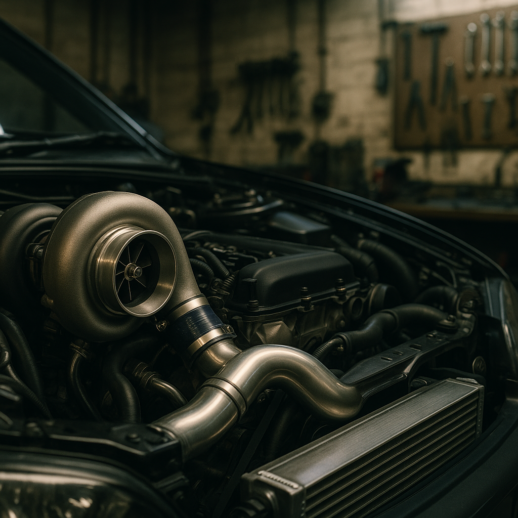 Tuned turbocharged engine bay representing the performance heart of the best sleeper cars 2026