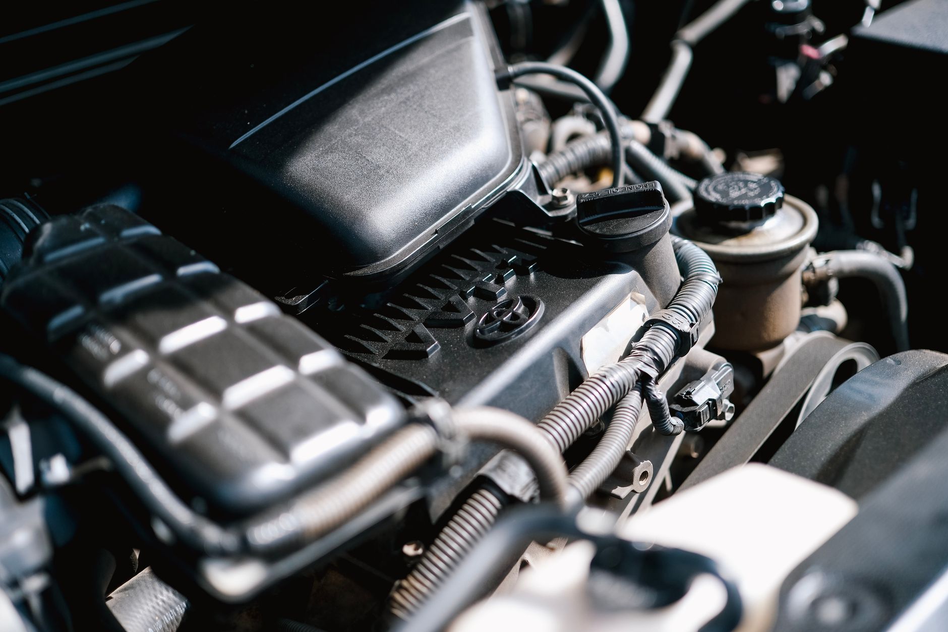 Modified ICE engine bay at a UK car clubs technical event