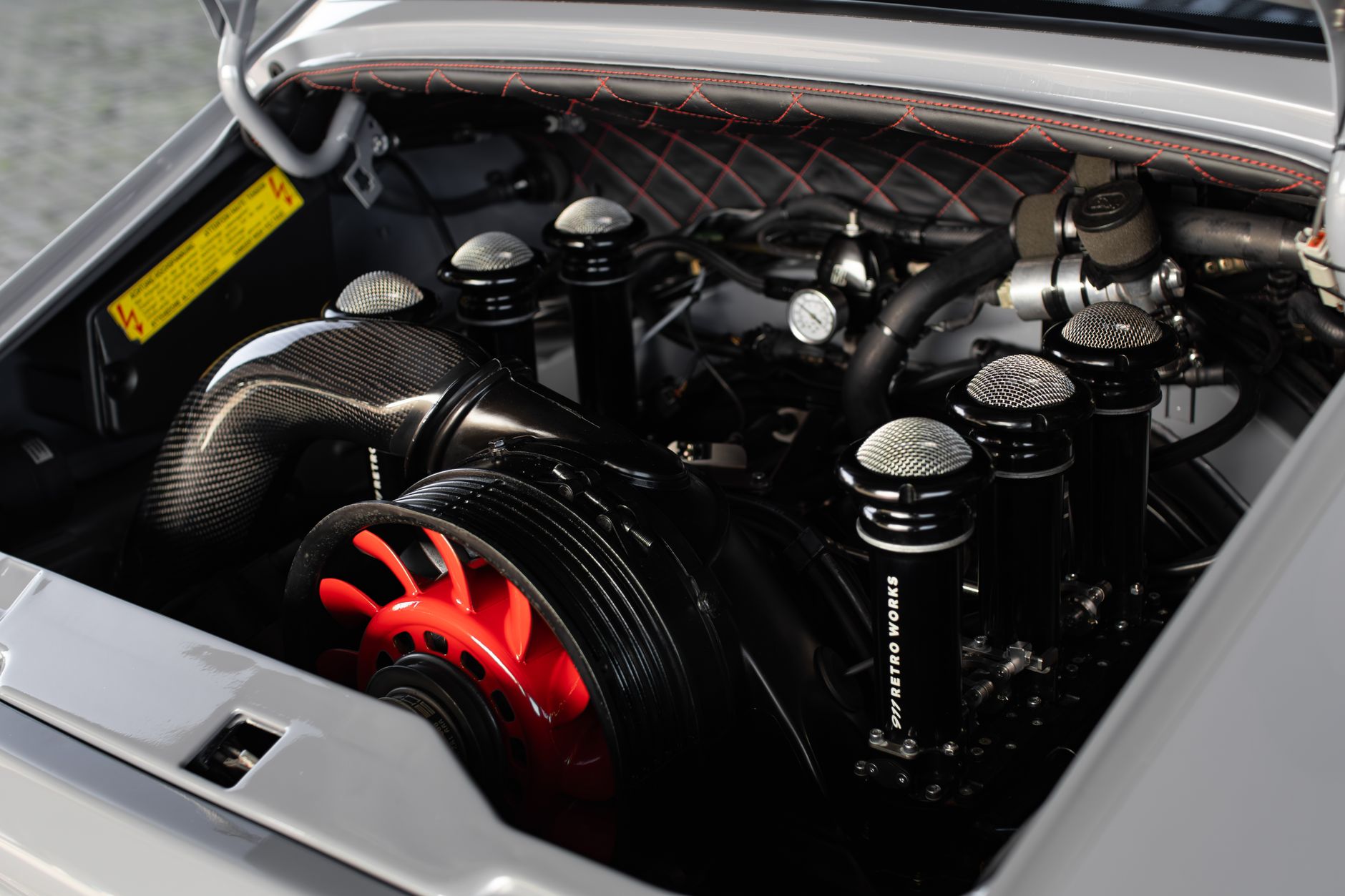 turbocharged diesel performance hatch engine bay close-up detail